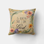 詩篇46:10聖書の聖句 クッション (裏面)