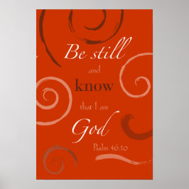 詩篇46:10自分の色を選べ！カスタマイズ可能 ポスター