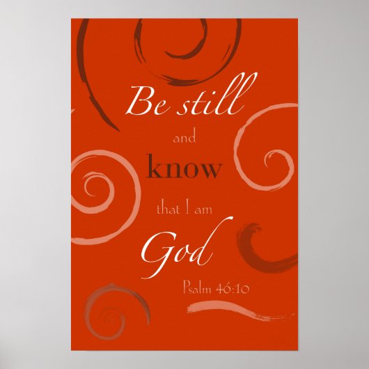 詩篇46:10自分の色を選べ!カスタマイズ可能 ポスター (正面)