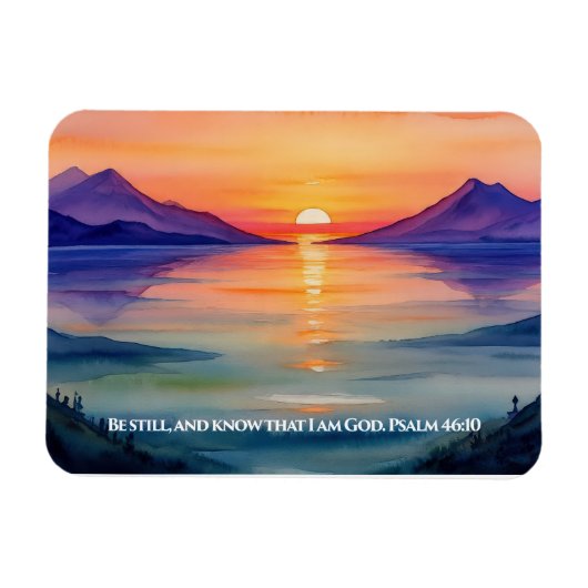 詩篇46:10静かに、私が神マグカップであることを知りなさい マグネット (横)