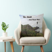 詩篇46:10風光明媚な聖書聖句 クッション (椅子)