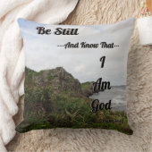 詩篇46:10風光明媚な聖書聖句 クッション (ブランケット)