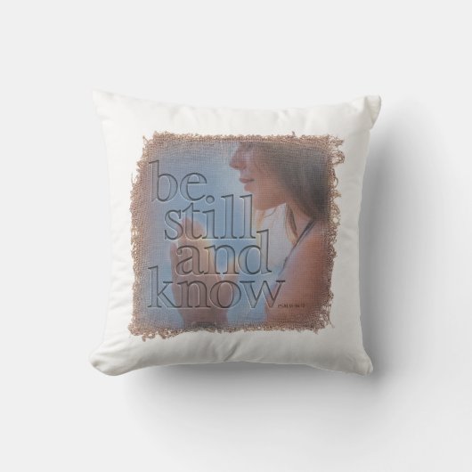 詩篇46:10 - 枕 (正面)