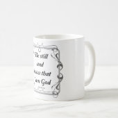 詩篇46-10「私が神であることを知り続けよ」 コーヒーマグカップ (正面右)
