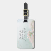 詩篇46:10  静かでなさい、わたしは神であることを知りなさい 聖書の名言 ラゲッジタグ (正面縦)