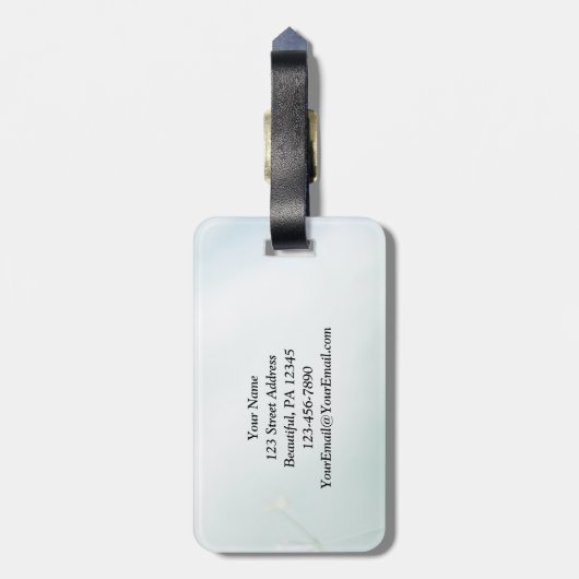 詩篇46:10 静かでなさい、わたしは神であることを知りなさい 聖書の名言 ラゲッジタグ (裏面縦)