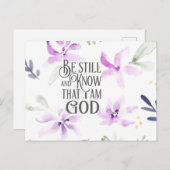詩篇46:10 静かにして、わたしが神であることを知れ ポストカード (正面/裏面)