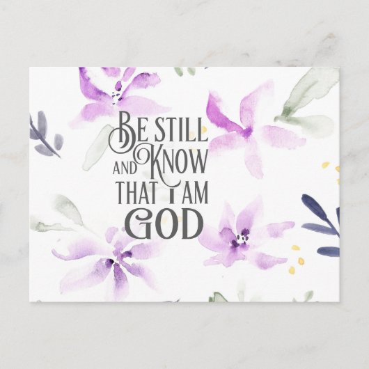 詩篇46:10 静かにして、わたしが神であることを知れ ポストカード (正面)
