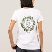 詩篇46:10 静まって、わたしが神であることを知れ Tシャツ (裏面)