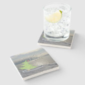 詩篇46:10 "Be Still and Know I Am God"クリスマス ストーンコースター (横)