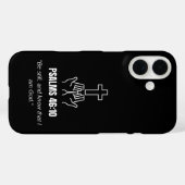 詩篇46:10 KJV聖書の詩　ミニマリスト Case-Mate iPhoneケース (裏面 (横))