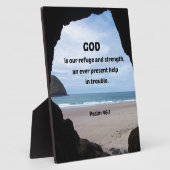詩篇46:1 神は私たちの避難所、力... フォトプラーク (側面)