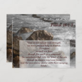 詩篇46 1-3神は私たちの避難聖書の聖句の記憶である ポストカード (正面/裏面)