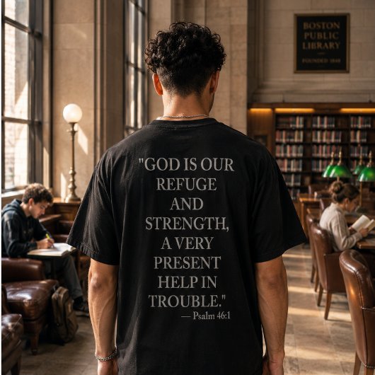 詩篇46:1 Tシャツ 神は私たちの避け所であり力
