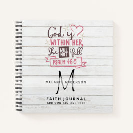 詩篇46.5神は彼女の内にあり、彼女は秋しない ノートブック