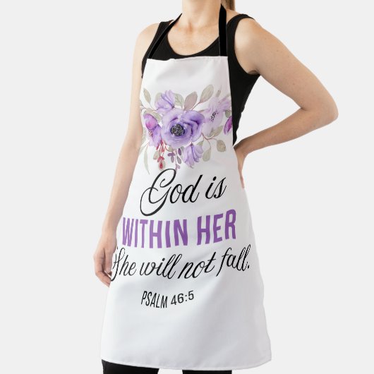 詩篇46:5神は彼女の聖なる書物、 経典の花の中にある エプロン (インサイチュ)