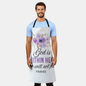 詩篇46:5神は彼女の聖なる書物、 経典の花の中にある エプロン (着用した状態)