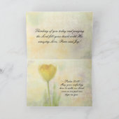 詩篇51:10私に神のチューリップのきれいなハートを作成 カード (内部)