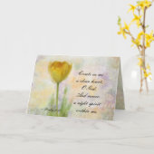詩篇51:10私に神のチューリップのきれいなハートを作成 カード (黄色い花)