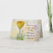 詩篇51:10私に神のチューリップのきれいなハートを作成 カード (正面)