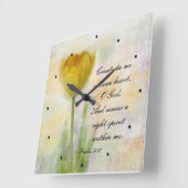 詩篇51:10私に神の清らかなハートを作れ スクエア壁時計 (傾斜)