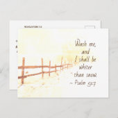 詩篇51:7わたしはわたしを洗い、わたしは雪よりも白くなる ポストカード (正面/裏面)