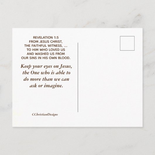 詩篇51:7わたしはわたしを洗い、わたしは雪よりも白くなる ポストカード (裏面)