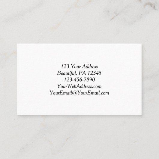 詩篇51:7わたしはわたしを洗い、わたしは雪よりも白くなる 名刺 (裏面)