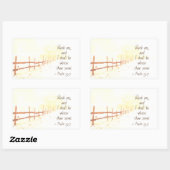 詩篇51:7わたしはわたしを洗い、わたしは雪よりも白くなる 長方形シール (シート)