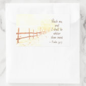 詩篇51:7わたしはわたしを洗い、わたしは雪よりも白くなる 長方形シール (バッグ)