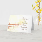 詩篇51:7わたしは雪の聖句より白くなる カード (黄色い花)