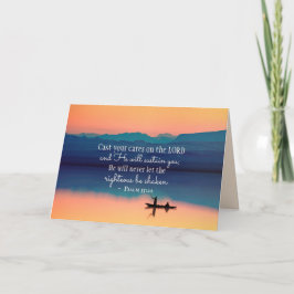 詩篇55:22主に気により投げなさい カード