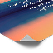 詩篇55:22主に気により投げなさい ポスター (角)