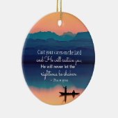 詩篇55:22 主にあなたの思い煩いをゆだねなさい セラミックオーナメント (右)