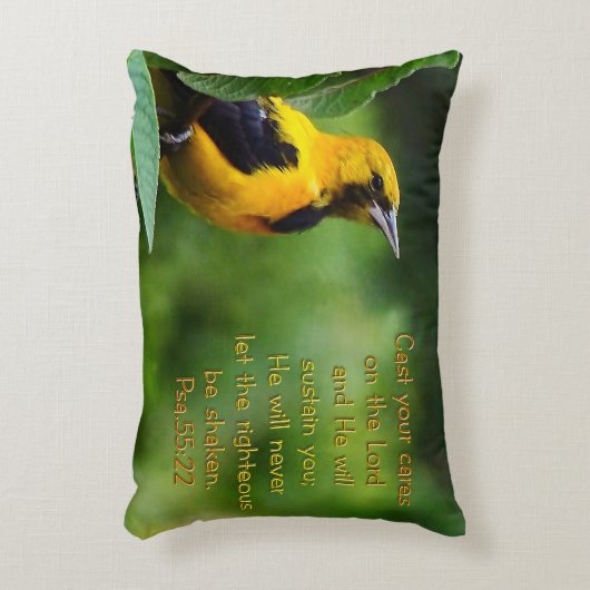 詩篇55:22 感動的 アクセントクッション (正面(垂直))