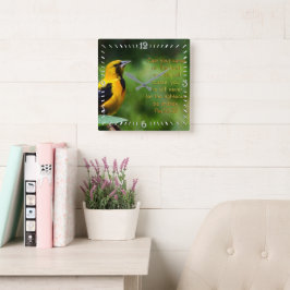 詩篇55:22 感動的 スクエア壁時計