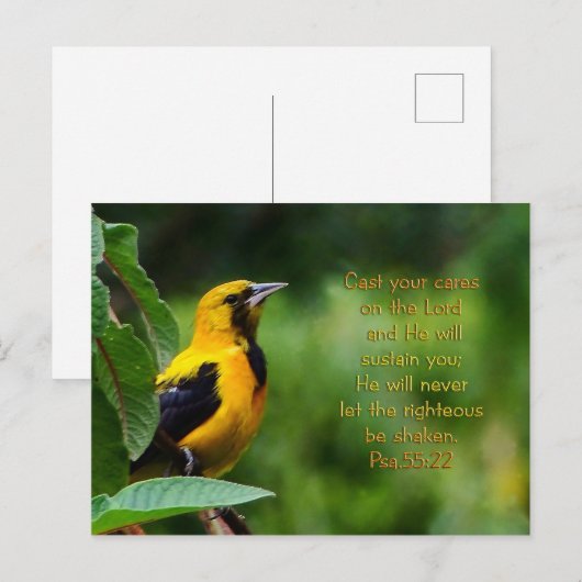 詩篇55:22 感動的 ポストカード (正面/裏面)