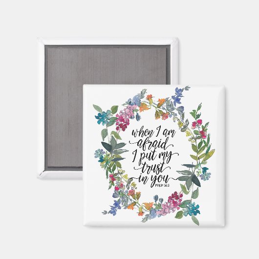 詩篇56:3わたしがあなたに信頼を置くのではないかと思う時 マグネット (正面/裏面)