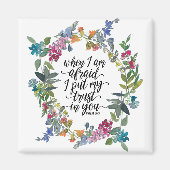 詩篇56:3わたしがあなたに信頼を置くのではないかと思う時 マグネット (正面)