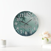 詩篇56:3わたしは聖書の聖句引用文に信頼を置く ラージ壁時計 (ホーム)