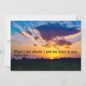 詩篇56:3聖書の勇気付けられる マグネット招待状 (正面)