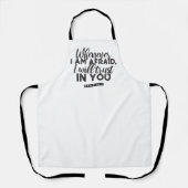詩篇56:3聖書の聖句アート「わたしはあなたを信頼する」 エプロン (正面)