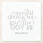 詩篇56:3聖書の聖句アート「わたしはあなたを信頼する」 ガラスコースター (裏面)