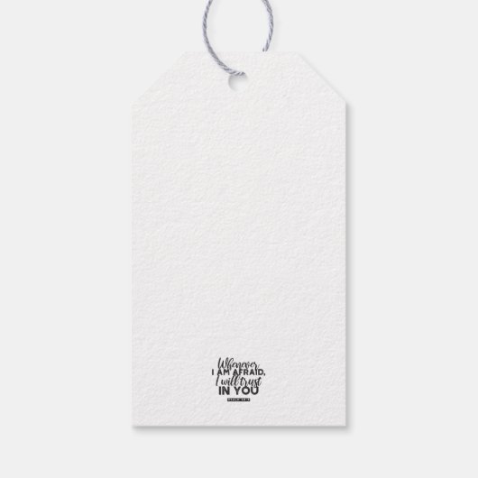 詩篇56:3聖書の聖句アート「わたしはあなたを信頼する」 ギフトタグ (裏面)