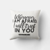 詩篇56:3聖書の聖句アート「わたしはあなたを信頼する」 クッション (裏面)