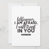 詩篇56:3聖書の聖句アート「わたしはあなたを信頼する」 シーズンカード (正面)