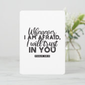 詩篇56:3聖書の聖句アート「わたしはあなたを信頼する」 シーズンカード (スタンド正面)