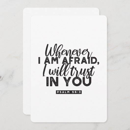 詩篇56:3聖書の聖句アート「わたしはあなたを信頼する」 シーズンカード (正面/裏面)