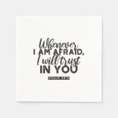 詩篇56:3聖書の聖句アート「わたしはあなたを信頼する」 スタンダードカクテルナプキン (正面)