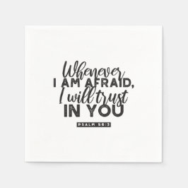 詩篇56:3聖書の聖句アート「わたしはあなたを信頼する」 スタンダードカクテルナプキン